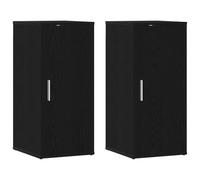 vidaXL Zapateros 2 uds Roble negro 32x35x70 cm Madera de ingeniería Organizador de zapatos
