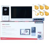 Videoportero con comunicación manos libres, pantalla táctil a color y kit de conmutador PoE