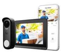 Videoportero inalámbrico - Pantalla táctil Full HD de 7 pulgadas - Conexión Wi-Fi e IP65 resistente al agua