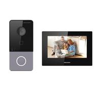 Kit de videoportero - Tecnología IP & WiFi - Incluye Placa y Monitor - Lector MF | PoE - Aplicación móvil P2P (activación Desde Placa) - Montaje en Superficie | IP65