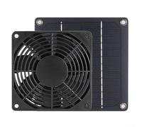 Vidonergy Ventilador de ventilación accionado por energía solar de 10W 12V, panel solar monocristalino, puerto DC5521 para perreras de perros y Sunrooms enfriamiento de estructura al aire libre