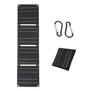 VIDOO Panel Solar Flexible Potente para Exteriores 5V 28W Carga Teléfono Móvil Batería Portátil PD 9V 12V para Power Bank Celdas USB USB-C-4-Pliegue Negro
