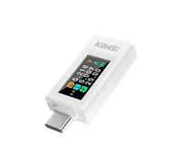 VIDOO Probador Type-C KWS-1902L 4-30V 0-8A Medidor Energía Monitor Carga Rápida USB Prueba Bidireccional Display Medición Voltaje Corriente Alta Precisión-Blanco