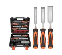 VIDOO Set de 10 Cinceles Talla Madera 6 Hojas Premium Guía Afilado Acero 60 Cr-V Piedras Cote
