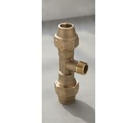 Viega Maxiplex-T-pieza, d 32mm, R 1, Rp 3/4 bronce rojo Modelo 9052, 275266