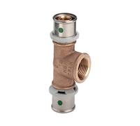 Viega Pieza en T Con Sc Sanfix P 2117 IN 25mm X Rp1/2X 25mm Rotguss