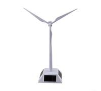 Viento de escritorio para turbina, modelo de 11 cm de diámetro de la base | Para plástico ABS duradero, gira automáticamente bajo la luz solar, acabado blanco, montaje simple, seguro para los niños