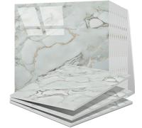 Vieshful 20 piezas de azulejos adhesivos para salpicaduras, 30,5x30,5 cm de autoadhesivos azulejos de mármol para pared, paneles de pared impermeables de PVC para ducha, azulejos adhesivos para