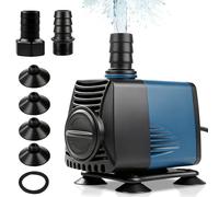 VIFERR Mini Bomba de Agua, Bomba para Fuente de 25 W, Bomba Silenciosa para Acuario Anfibio de 2000 L/h, Pequeña Bomba Sumergible para Fuente de Estanque, Estatuas, Hidroponía