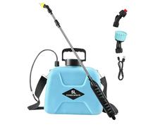 VIFERR Pulverizador Electrico para Plantas 5L, Pulverizador de Presión a Batería Recargable, con 3 Boquillas de Nebulización y Correa de Hombro Ajustable, para Jardín Pulverizar Pesticidas