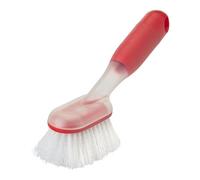 Vigar - Cepillo de Limpieza - Colección Rengo - 21,5 x 6 x 12 cm - Dispensador de Jabón y Mango Ergonómico - Ideal para la Vajilla, Ropa o Baño - Rojo