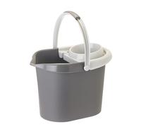Vigar - Cubo Rectangular Gris con Escurridor de 12 L