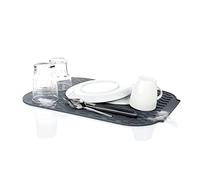 Vigar - Escurreplatos - Alfombrilla Enrollable para Vajilla, Cubiertos y Vasos - 39 x 27 x 0,4 cm - Colección Rengo - Silicona - Antideslizante - Gris