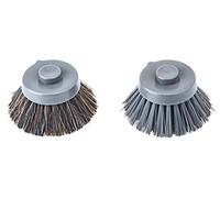 VIGAR - Pack 2 Recambios Cepillos Lavaplatos - Cerdas Nylon y Pelo Caballo - 7,5 x 7,5 x 5,5 cm - Compatible con Ref. 9277 | 8 | 9 | 80 - Hergo - Gris