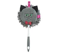Vigar - Plumero de Microfibra - Doble Uso con Paño en el Frente - 36 x 15 x 11.5 cm - Modelo Félix - Con Doble Colgador - Microfibra Lavable - En Gris