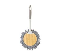 Vigar - Plumero Microfibra Redondo - Mango Ergonómico - 18 x 5 x 36 cm - Diseño Bamboo - Posibilidad de Desmontar - Con Anilla Fácil Colgado - En Gris