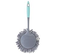 Vigar - Plumero - Redondo - 18 x 5 x 36 cm - Colección Rengo - Con Cerdas Acolchadas de Microfibra - Cepillo Atrapapolvo Multiusos - Gris y Azul Claro