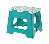 Vigar Taburete Plegable Compacto para Adultos, 27 cm Taburete Plegable Antideslizante para Casa, Dormitorio, Baño, Armario, Oficina, Soporta hasta 150 kg, Geometric