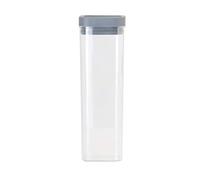 VIGAR - Táper - Ideal Despensa y Nevera - 32 x 10 cm - Homey - Bote Organizador Hermético con Silicona - Plástico sin BPA - Con Medidor para Espaguetis - Gris