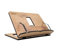Vigo Wood Atril de Madera - MDF Premium de 8 mm, Diseño Plegable y 5 ángulos de lectura diferentes - Mejora tu Experiencia de Lectura, Úsalo como Soporte para Libros de Cocina, Recetario (Roble)