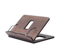 Vigo Wood Atril de Madera - MDF Premium de 8 mm, Diseño Plegable y 5 ángulos de lectura diferentes - Mejora tu Experiencia de Lectura, Úsalo como Soporte para Libros de Cocina, Recetario (Nogal)