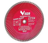 Vigor 5281720 Discos diamantados turbo-wave, sin brida, extra Red