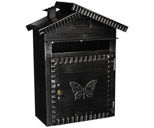 Vigor Blinky 27340-20 - Depósito Para Cartas Hierro Forjado, Shape Efecto Casetta Antiguo, 22X12X35