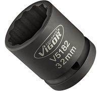 Vigor Fuerza de llave de vaso, Exterior de doble perfil hexagonal de 32 mm, extra muy fino, accionamiento cuadrado 20 mm (3/4 pulgadas)