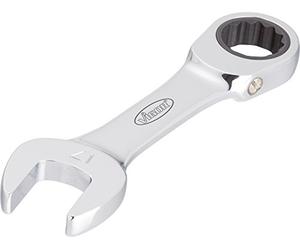 Vigor Llave combinada de carraca V2826, modelo corto, ancho de llave: 12, longitud total: 106 mm, 1 unidad.
