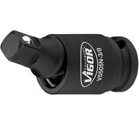 Vigor Llave de impacto pieza de unión V5505N-3/8, para trabajar en lugares de difícil acceso, accionamiento y salida cuadrada de 3/8 de pulgada (10 mm), para trabajar a máquina