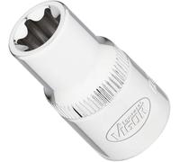 ViGOR V2733N - Llave de vaso Torx E14 de 1/2 pulgadas (12,5 mm), perfil E, 38 mm de longitud, herramienta de precisión