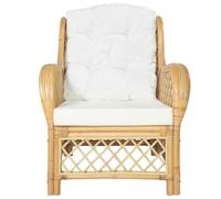 VIHHQGC Sillón de ratán con cojines de ratán natural - Sillón de salón con cómodos cojines para relajarse y disfrutar