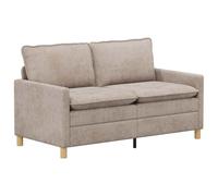 VIHHQGC Sofá Beige 156 x 81 x 87,5 cm Poliéster | Fundas de cojín extraíbles, relleno de espuma, madera contrachapada resistente, 1 unidad