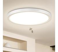 VIIIVA Plafón LED Techo con Sensor Movimiento, 18W 1800LM Lampara Techo con Radar, 3000K/4000K/6500K, para sótano pasillo garaje escaleras