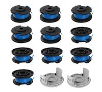 Viilich 10 bobinas de hilo para Ryobi, bobina de repuesto para Ryobi One+RAC124 AC14RL3A OLT1823 OLT1832 18 V, 24 V, 40 V, 10Trimmersspulen 2 tapas (3,4 m, 1,65 mm)