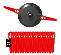 Viitech Disco de Corte de Repuesto y 60 Cuchillas de Repuesto para Cortabordes Einhell, Gardol, Gartenmeister, Mr Gardener