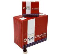 Vijayshree Golden Nag Champs - Conos de incienso Dhoop - Estuche completo, 12 cajas