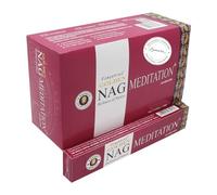 Vijayshree Golden Nag Meditation - 12 Paquetes de 15 g = 180 g - Aromaterapia - Meditación - Espiritualidad - 100% Natural EcoFriendly