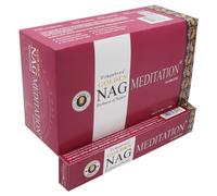Vijayshree Golden nag Meditation - Varillas de incienso - 12 paquetes de 15g