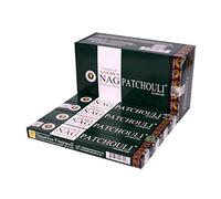 Vijayshree Golden Nag Patchouli - Caja de varillas de incienso con fragancia, paquete de 12 unidades