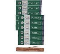 Vijayshree Palos de incienso Golden Nag Series Masala Agarbathi 12 unidades, 180 g, con soporte para palillos de minoristas por EASY 4 SAVE (Golden Nag Forest)