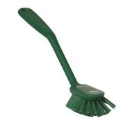 Vikan - Higiene - Cepillo para lavar platos - Con borde rascador - Fibras medianas - Verde