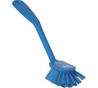 Vikan - Higiene - Cepillo para Lavar Platos - con Borde raspador - Fibras Medianas - Azul