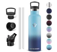 Vikaster 750ml Botella agua acero inoxidable, Termo con Pared Doble Aislamiento, Mantener 12H Caliente/24 Frío, Water Bottle Sin BPA, para Deporte, Viaje, Escuela, Exterior, Oficina, Hogar.