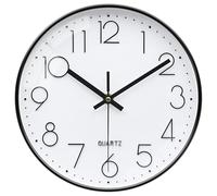 VIKMARI Reloj Cocina Blanco Negro Silencioso Moderno de Pared 20 cm