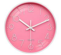 VIKMARI Reloj de Pared Rosa 25 cm