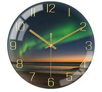 VIKMARI Reloj Decorativo Aurora Cristal 25 cm Moderno Cocina Dormitorio
