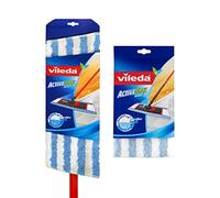 Vileda Active MAX Mopa Plana con Extra Recambio de Microfibra, Rojo