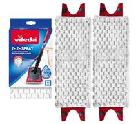 Vileda Almohadillas de microfibra de repuesto UltraMax 1-2 rociadores, microfibra, color blanco, paquete de 2