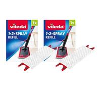 Vileda Almohadillas de microfibra de repuesto UltraMax 1-2 rociadores, microfibra, color blanco, paquete de 2